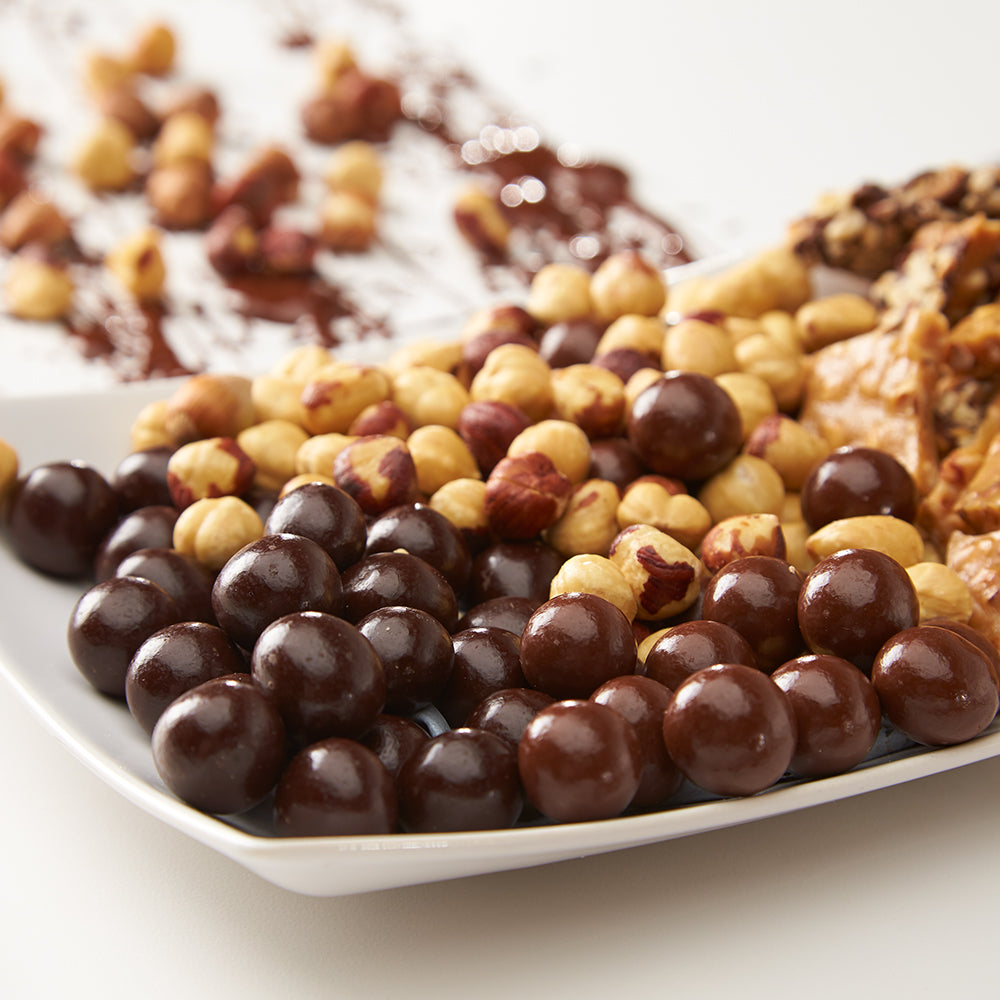 Milk or Dark Chocolate-Covered Hazelnuts